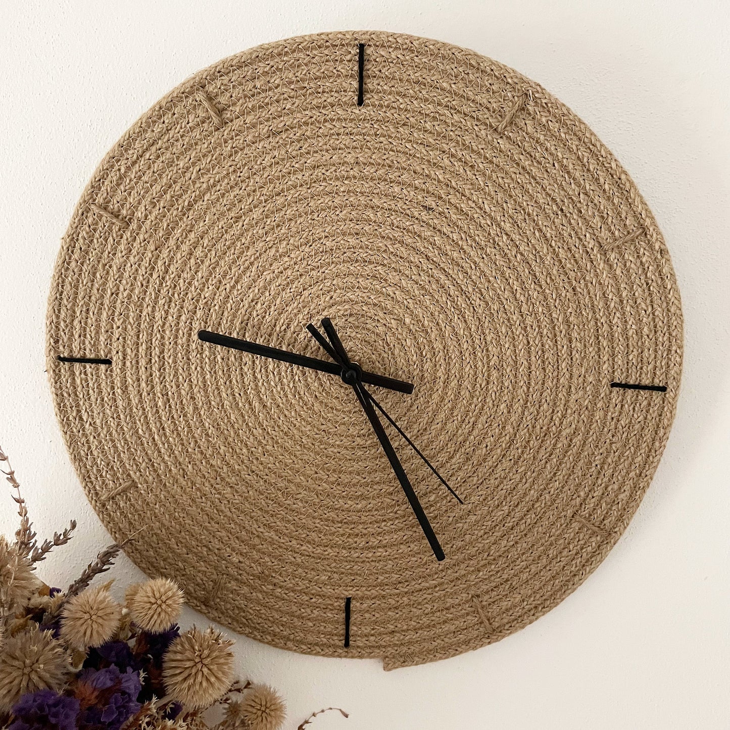 Jute Wanduhr