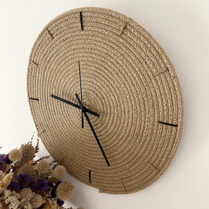 Jute Wanduhr